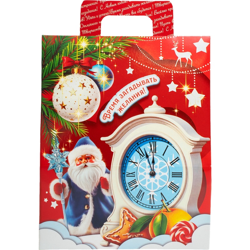 Изображение товара Новогодний сладкий подарок РОКО 1000 г яркая коробка конфеты карамель печенье