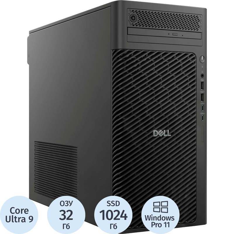 Изображение товара Системный блок Dell Pro Max T2 FCT2250 MT Core Ultra 9 285K/DDR5 32 ГБ/SSD 1024 ГБ/Windows 11 Pro (9K31) Изображение товара Системный блок Dell Pro Max T2 FCT2250 MT Core Ultra 9 285K/DDR5 32 ГБ/SSD 1024 ГБ/Windows 11 Pro (9K31)