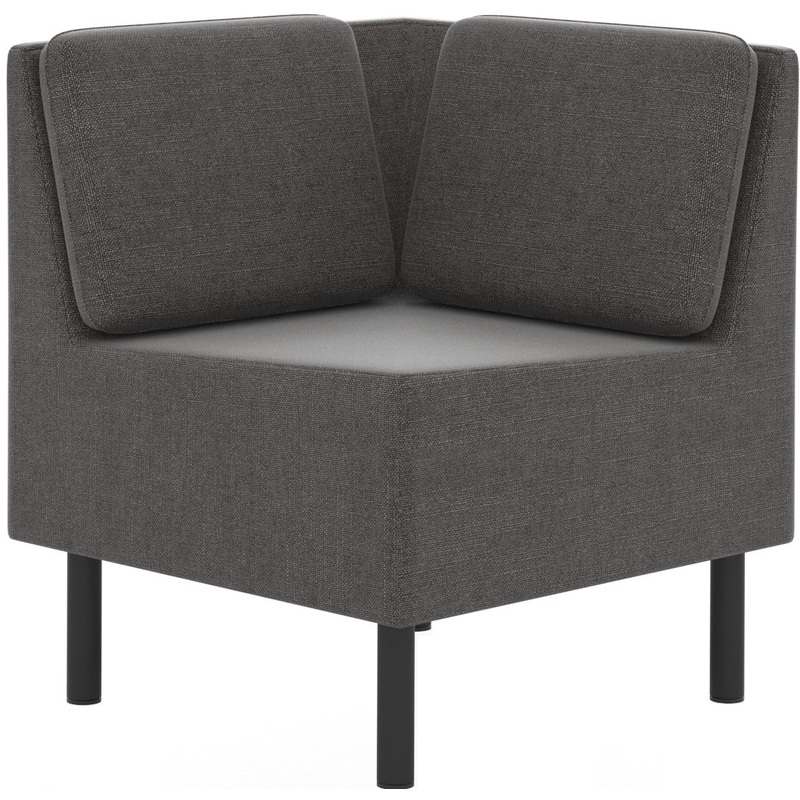 Изображение товара Модуль диван угловой Select серый из ткани, скандинавский стиль, 640х640х740 мм