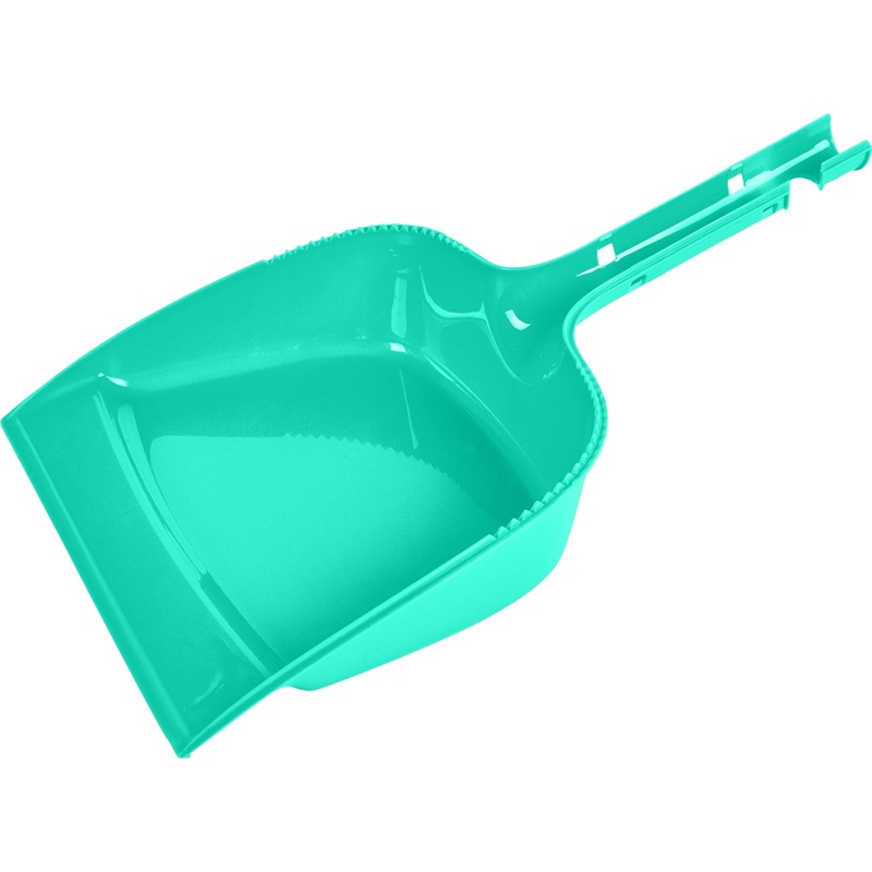 Изображение товара Совок для мусора Spin&clean Disco пластик аквамарин (ширина 19 см, ручка 12 см)