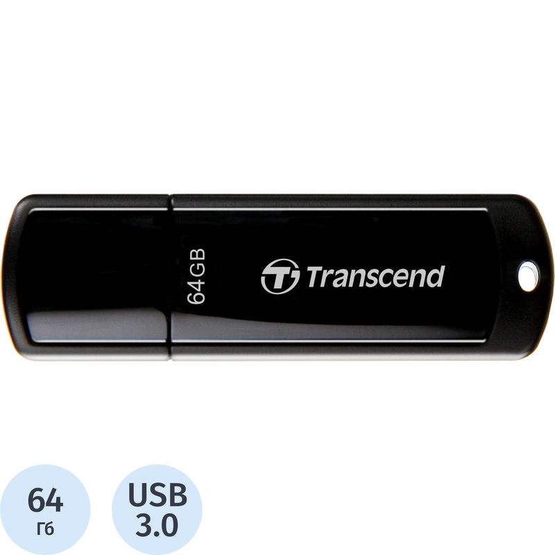 Изображение товара Флешка USB 3.0 64 ГБ Transcend JetFlash 700 TS64GJF700 черная