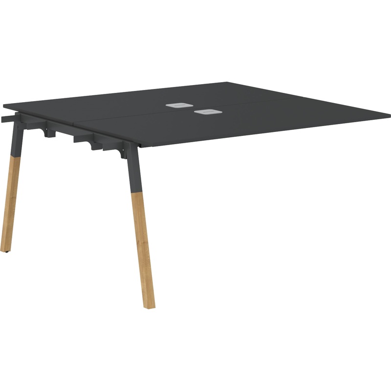 Изображение товара Стол приставной Forta FIWST 1313 (бук/чёрный графит, 1380х1370х733 мм)