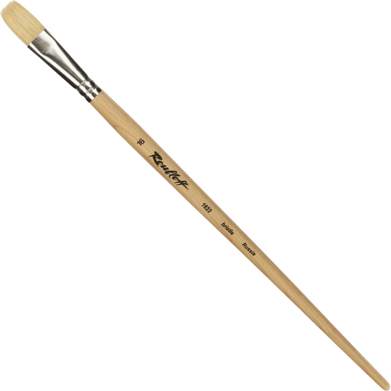 Изображение товара Кисть художественная Roubloff плоская щетина №16 профессиональная для живописи