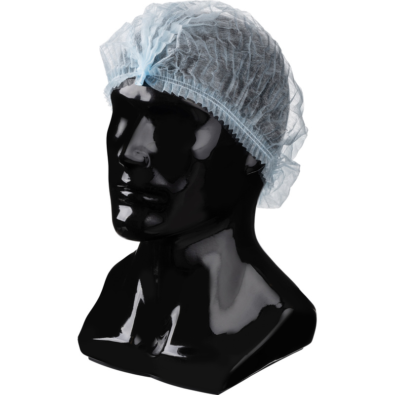 Изображение товара Одноразовая голубая шапочка Шарлотта 51 см для санитарных процедур