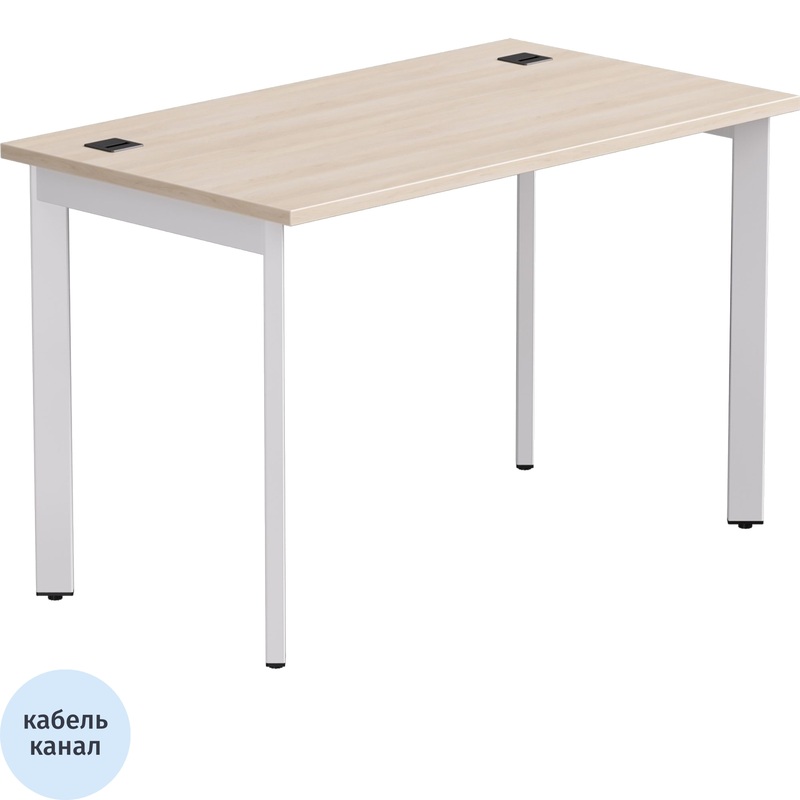 Изображение товара Стол прямой EVO 254S002DY9003 из дуба и белого цвета с металлическим каркасом