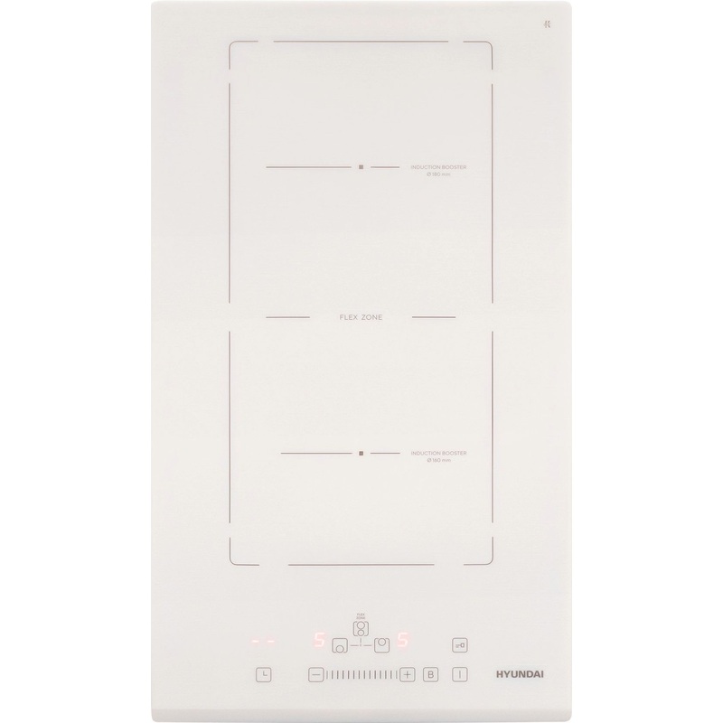 Изображение товара Индукционная варочная панель Hyundai HHI 3772 WG 2 конфорки белая высокая эффективность