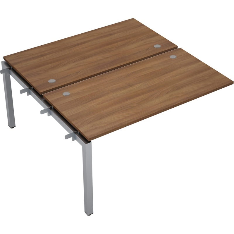 Изображение товара Рабочая станция Avance 6МБС.5279 двухместная (шамони тёмный/алюминий матовый, 1400х1435х750 мм)