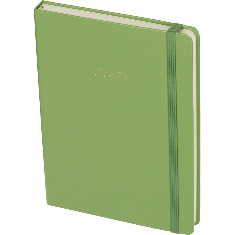 Изображение товара Ежедневник недатированный Attache Dairy полиуретан А5 136 листов зелёный с фиксирующей резинкой