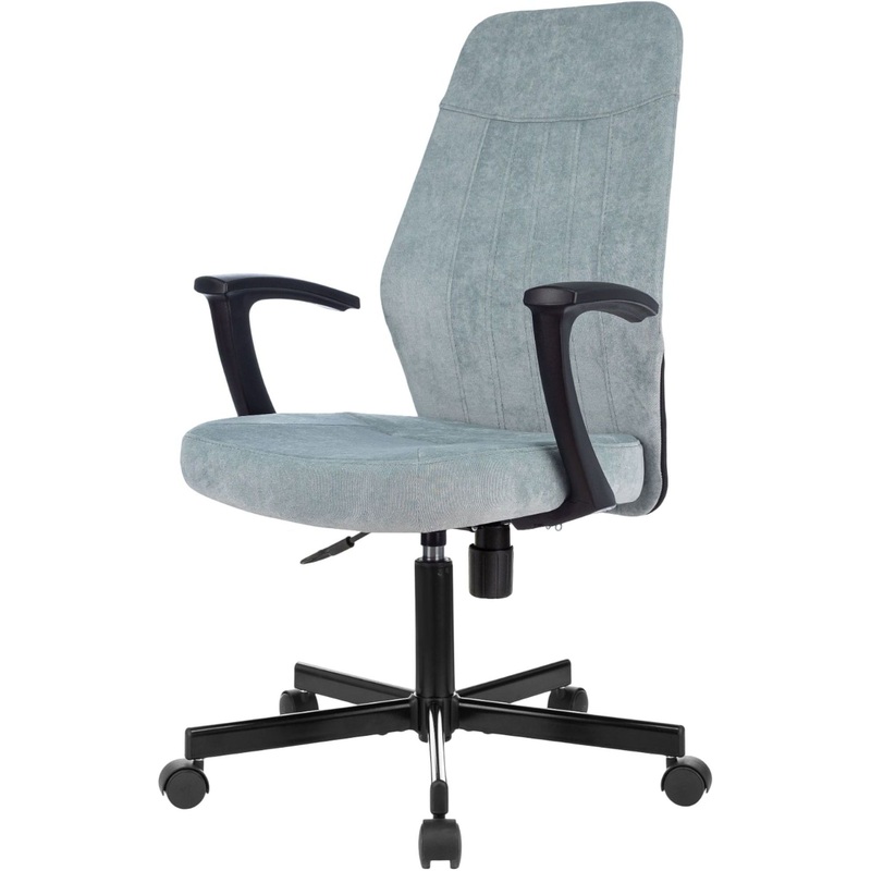 Изображение товара Офисное кресло Easy Chair 224 PPU серо-голубое из велюра для комфортной работы