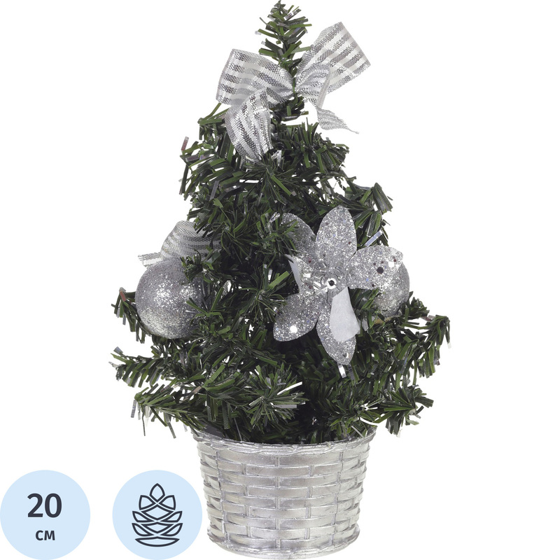 Изображение товара Искусственная настольная новогодняя елка 20 см Remeco Collection с украшениями