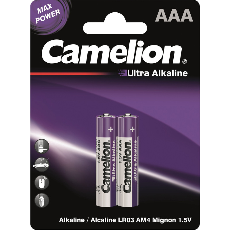 Изображение товара Батарейка AAA мизинчиковая Camelion Ultra (2 штуки в упаковке)