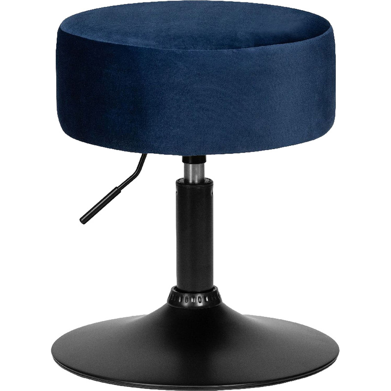 Изображение товара Табурет Dobrin Danny black синий велюр и металл