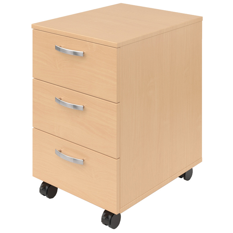 Изображение товара Мобильная тумба из ЛДСП цвета клен 610 мм - практичный мебельный элемент
