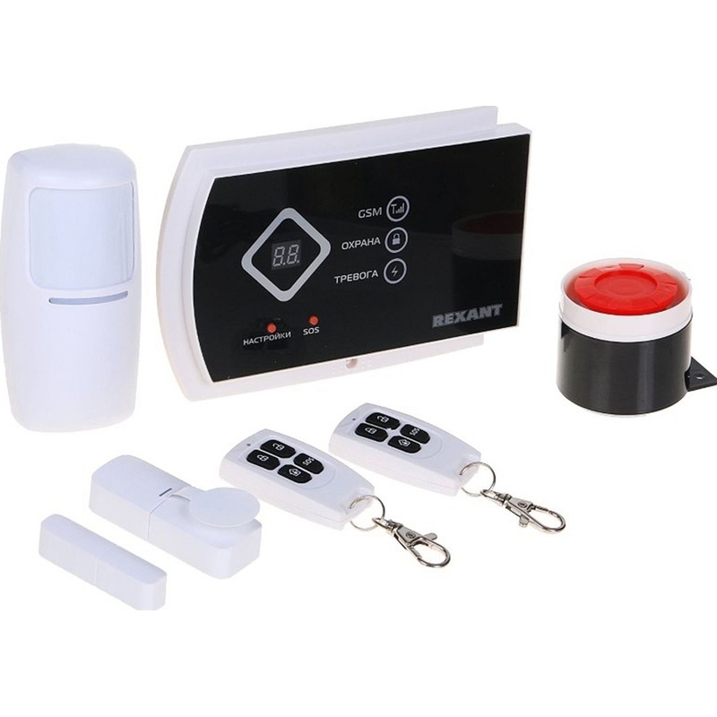 Изображение товара Беспроводная сигнализация Rexant GS-115 с датчиками дыма и движения