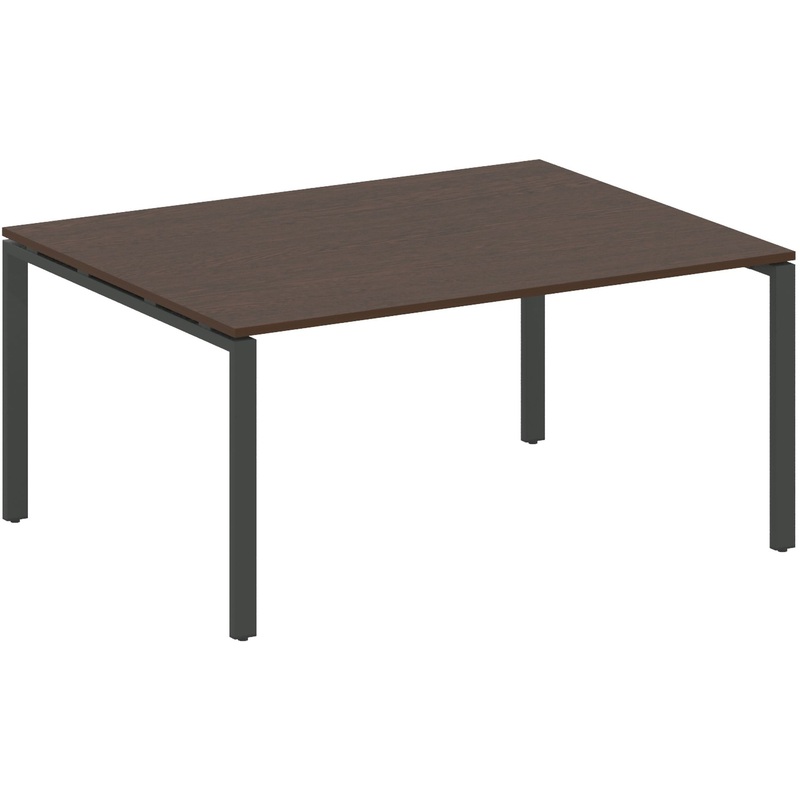 Изображение товара Стол для переговоров Metal System Style БП.ПРГ-1.4 венге цаво антрацит 1600x1235x750 мм