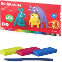 Пластилин классический ErichKrause Jolly Friends 24 цветов 432 г (61350)