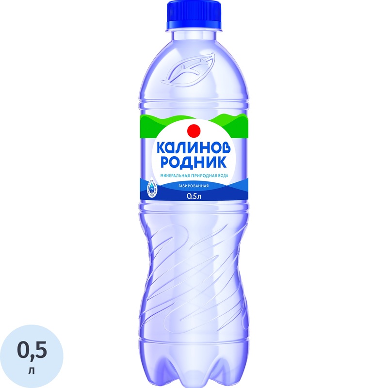 Изображение товара Вода минеральная Калинов Родник столовая газированная 0.5 л