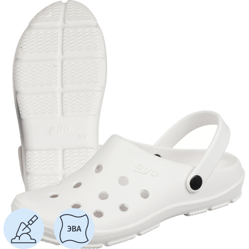 Изображение товара Сабо Gavary mix Эва AYO белые размер 42 унисекс легкие и стойкие