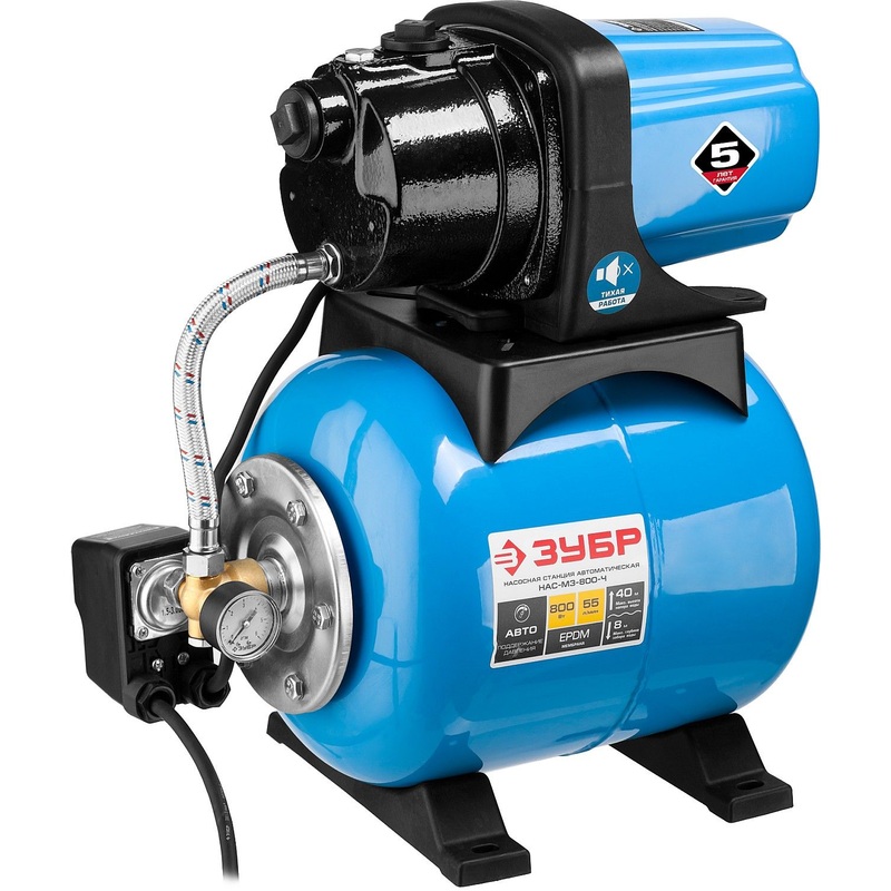 Изображение товара Насосная станция Зубр НАСС-М3-800-Ч для водоснабжения и полива