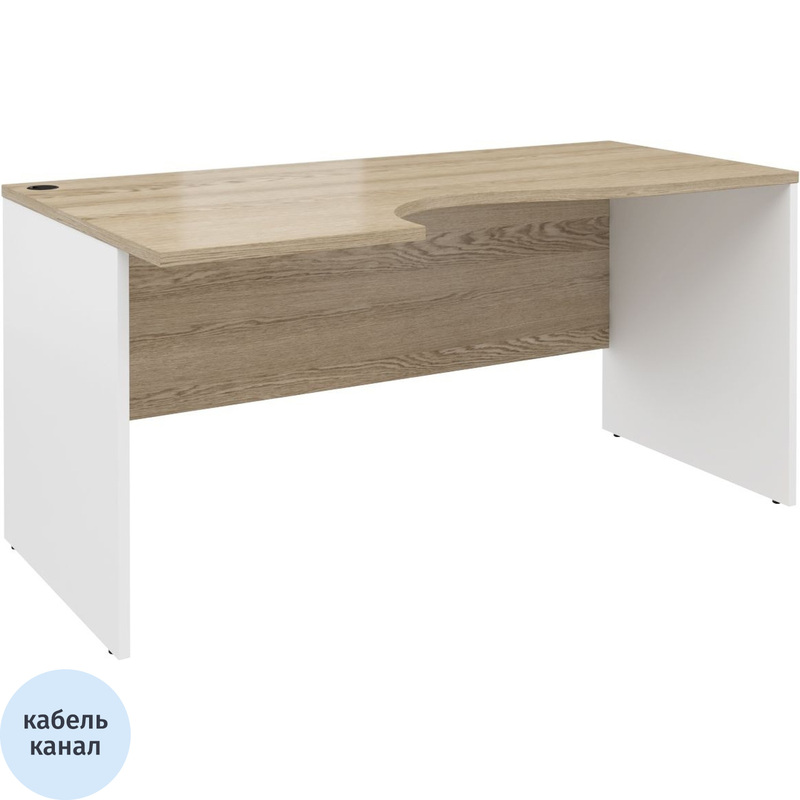 Изображение товара Стол эргономичный Alba AL-1.6R правый дуб нельсон/белый