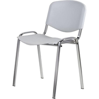 Стул офисный Easy Chair Изо серый пластик металл хромированный (573683)