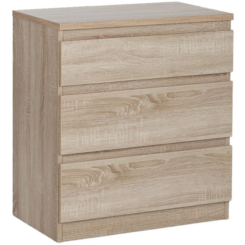 Изображение товара Комод Кастор дуб сонома 650х396х716 мм 3 ящика Беларусь