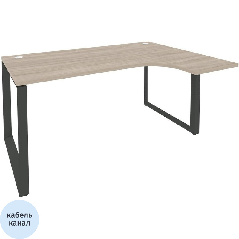 Изображение товара Стол эргономичный ONIX-О правый (дуб аттик/антрацит, 1580х1180х750 мм)