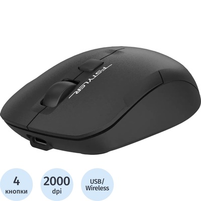 Мышь беспроводная A4Tech Fstyler FG16CS Air2 черная (FG16CS AIR2 BLACK) – купить по выгодной цене в интернет-магазине | 2128209