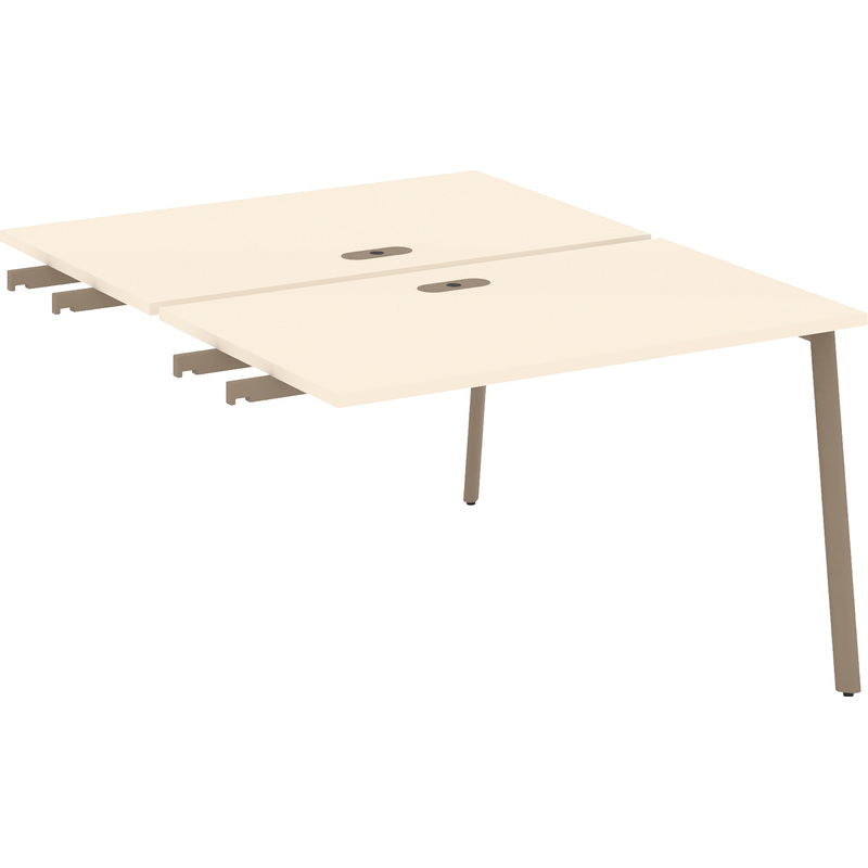 Изображение товара Стол-приставка Estetica ES.D.SPR-2-LP двойной латте металл сатин