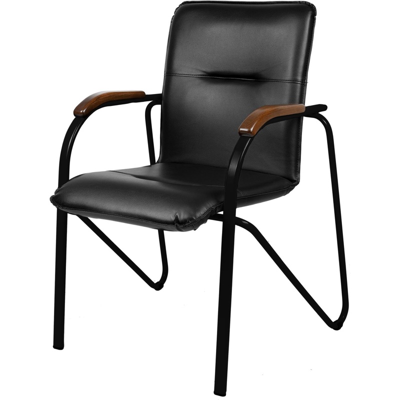 Изображение товара Конференц-кресло Easy Chair Samba Black черное с деревянными накладками