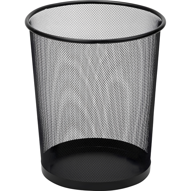 Изображение товара Корзина для мусора Luscan 18л из окрашенной стали сетчатая черная компактная