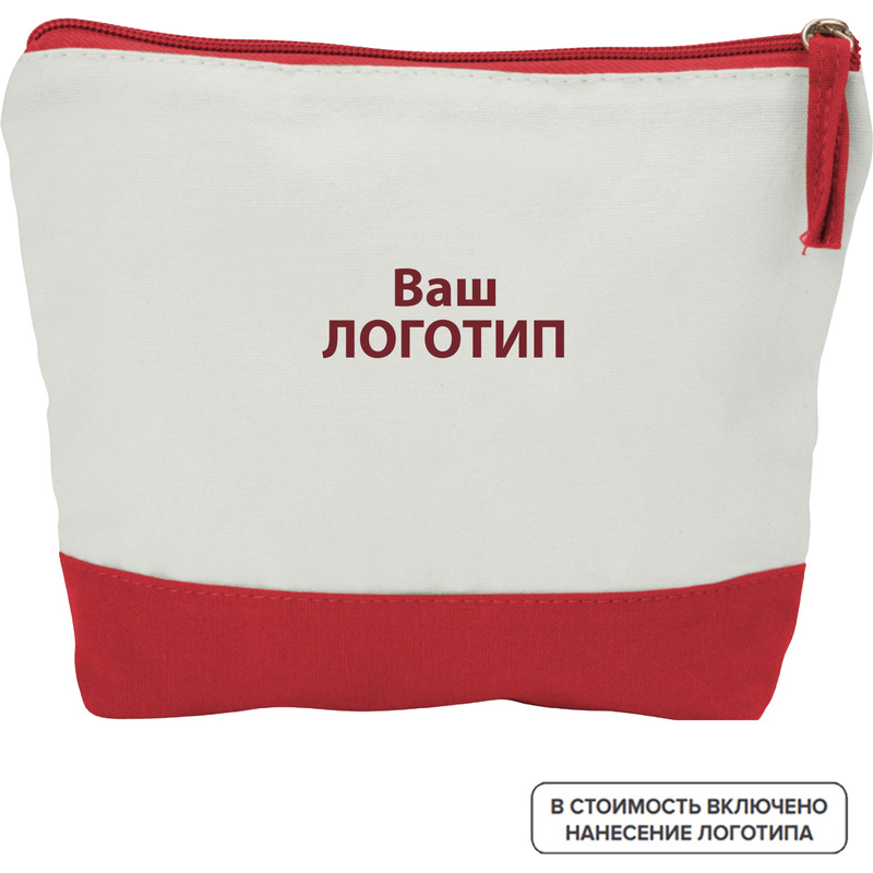 Изображение товара Практичная косметичка Cotton из хлопка с нанесением логотипа 21x16x5 см