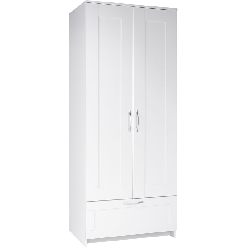 Изображение товара Двухстворчатый шкаф для одежды ГУД ЛАКК Сириус белого цвета 782х412х1900 мм