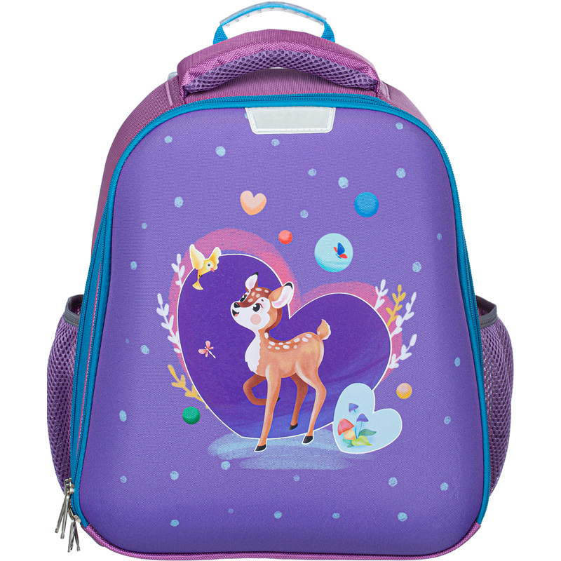 Изображение товара Детский анатомический школьный ранец Олененок Фиолетовый 145x280x360 мм