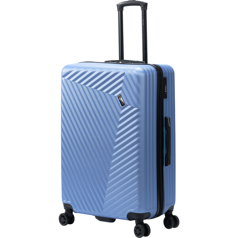Изображение товара Чемодан Torber Lama L 92л из ABS-пластика синий, TSA замок, 4 колеса