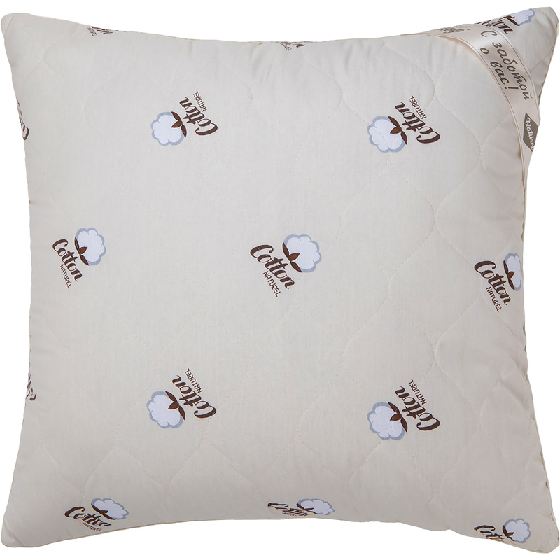 Изображение товара Подушка для сна Эльф 68x68 см хлопок/искусственный лебяжий пух и поплин