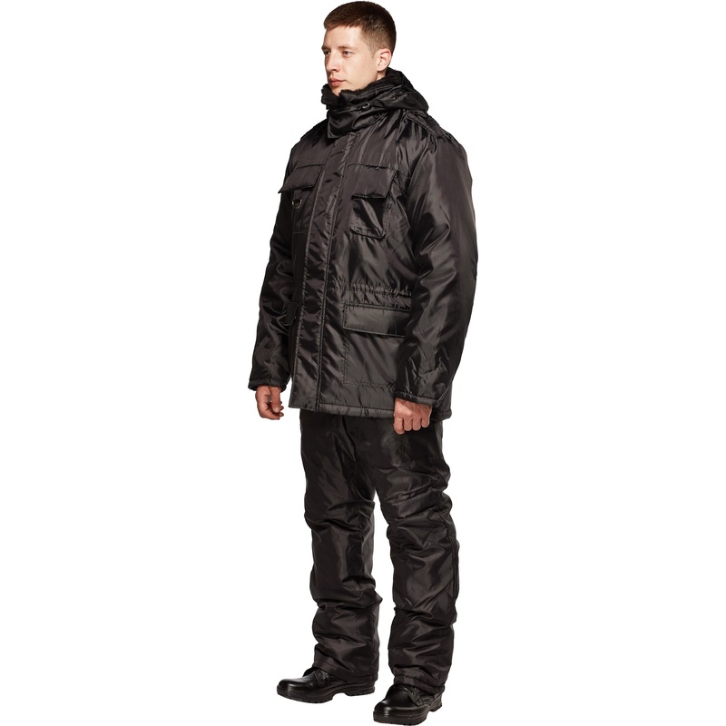 Изображение товара Костюм рабочий зимний мужской Охранник-КПК черный 60-62