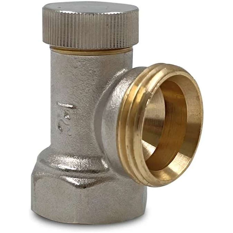 Изображение товара Клапан запорный угловой Primoclima Armature ВР-НР 1/2x3/4 без хвостовика, никель (PC3412RANN)