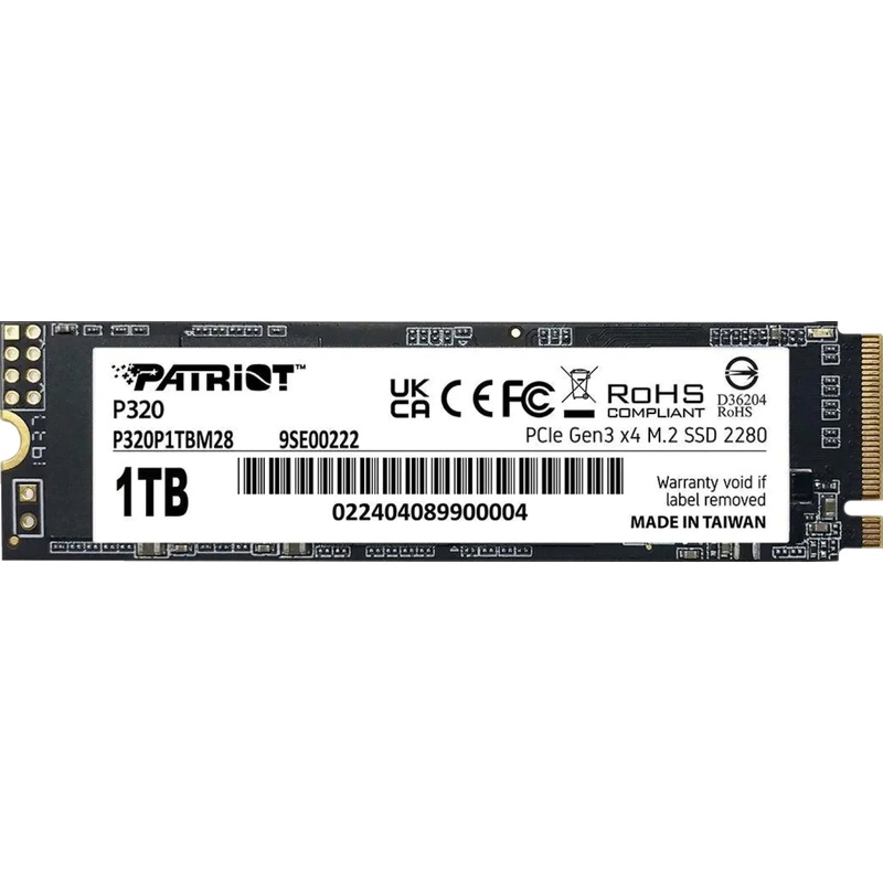 Изображение товара SSD накопитель Patriot Memory P320 1 ТБ NVMe M.2 PCI-E 3.0 TLC
