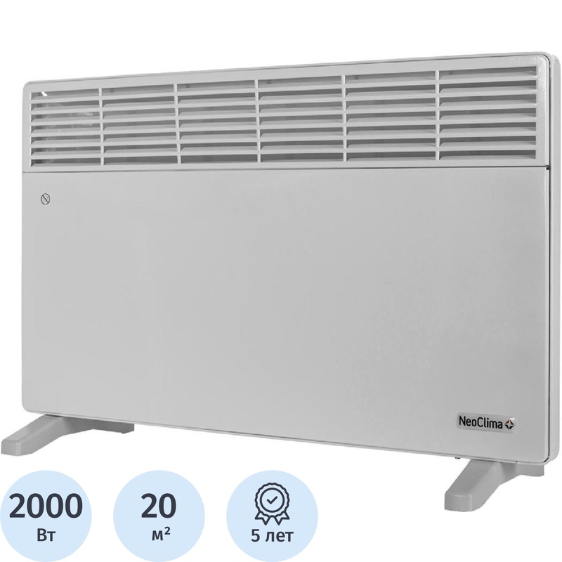 Изображение товара Конвектор Neoclima Comforte T2.0 белый 2000 Вт напольный и настенный