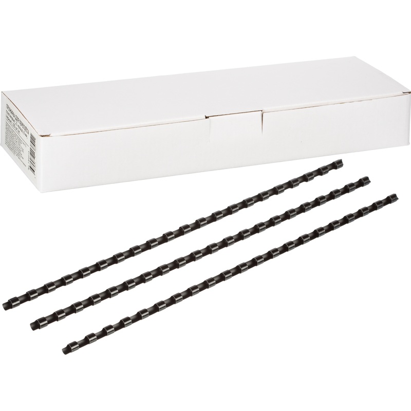 Изображение товара Пластиковые пружины для переплета А4 20 листов черные 100 шт