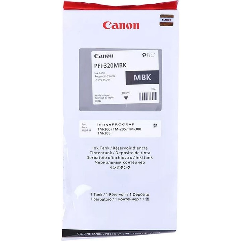 Изображение товара Картридж струйный Canon PFI-320MBK 2889C001 матовый чёрный оригинальный