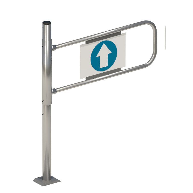 Изображение товара Механические ворота SW.007.001 левые хром для торговых залов надежное ограждение