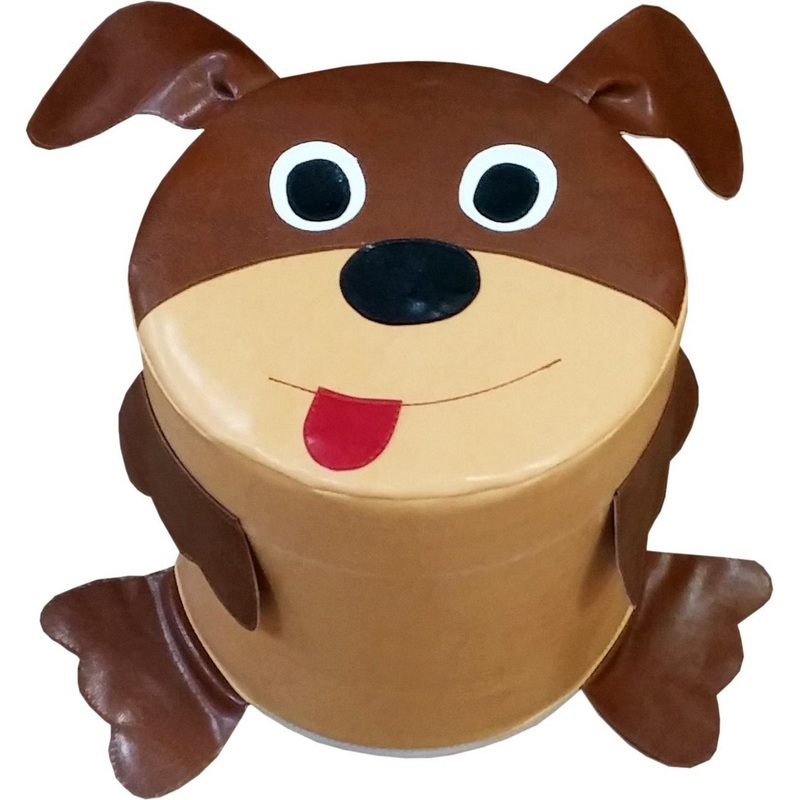 Изображение товара Пуф Рассвет Собачка Б-729 из виниловой кожи для детей