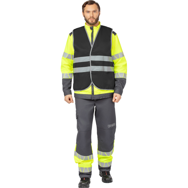 Изображение товара Жилет рабочий летний Тип 1Т с СОП черный 48-50 Рост 170-176 см