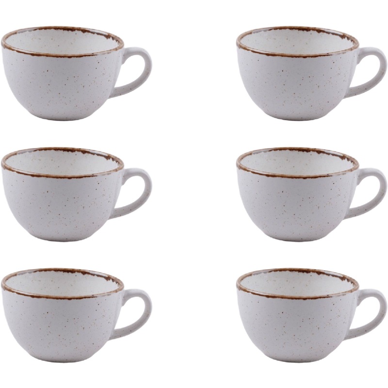 Изображение товара Набор фарфоровых чашек Porland Seasons 340 мл 6 штук бежевый