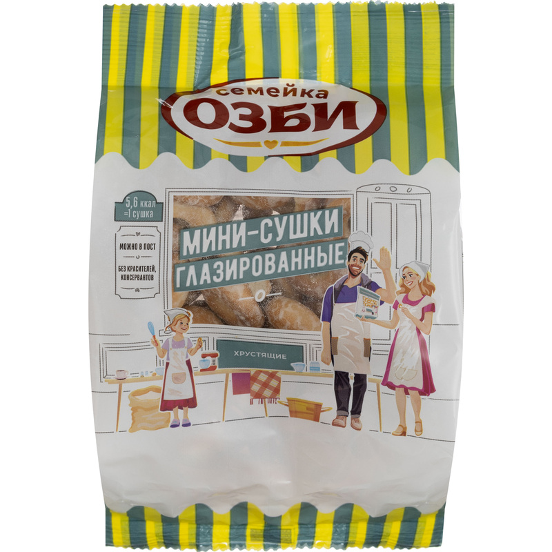 Изображение товара Мини-сушки Семейка ОЗБИ глазированные 150 г вкусные хрустящие без консервантов