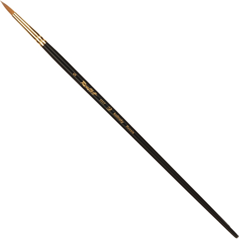 Изображение товара Художественная круглая кисть Roubloff №5 для акварели, акрила и гуаши