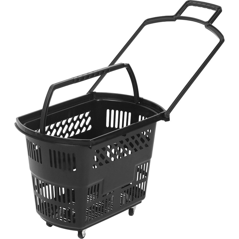 Изображение товара Корзина-тележка Комус Мебель B35C.ECO.BL.BL пластик чёрный