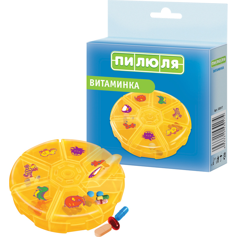 Изображение товара Таблетница на 7 дней ПИЛЮЛЯ Витаминка